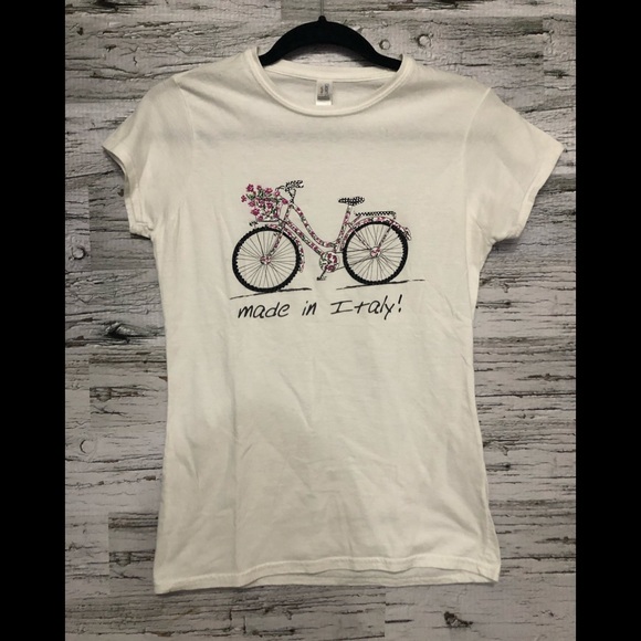 Gildan 100% cotton Made In Italy graphic bike tee - Picture 1 of 4